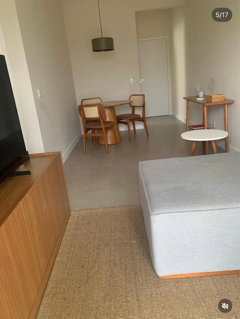 Furnished apartment with 2 bedrooms and a balcony