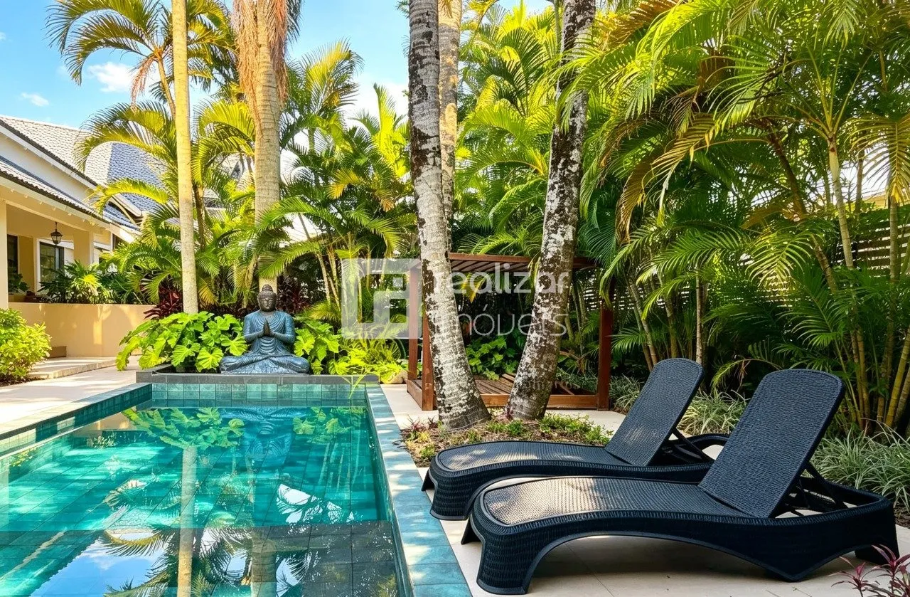 Furnished house with 5 en-suite bedrooms and private garden