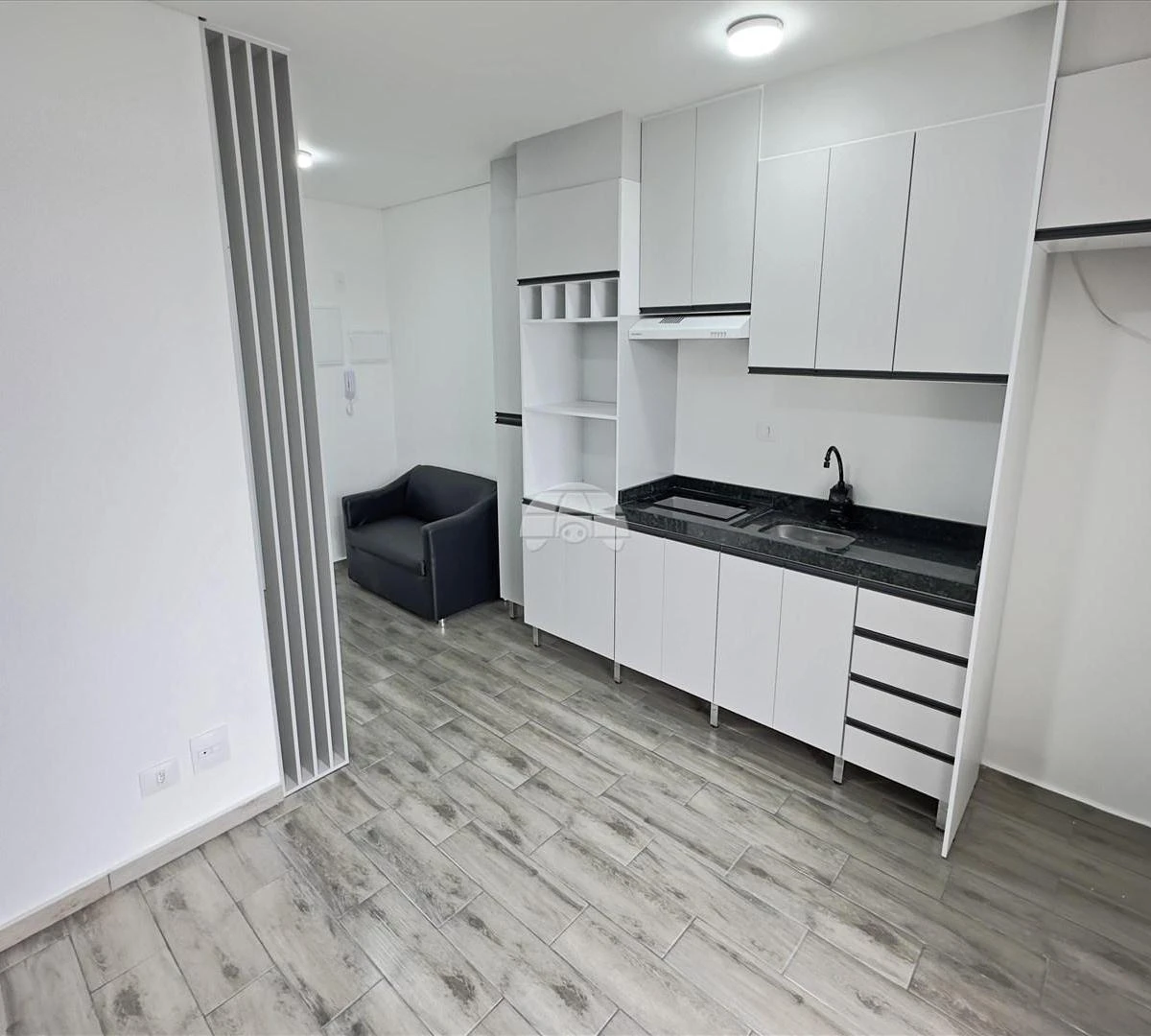 Studio de 44 m² com cozinha americana e 1 vaga