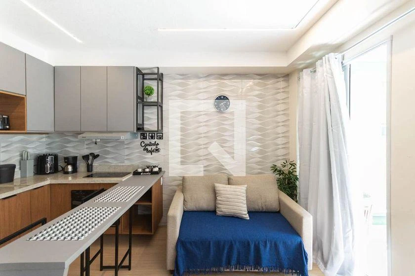 Apartamento mobiliado de 1 quarto com 30 m² e banheiro — photo 14