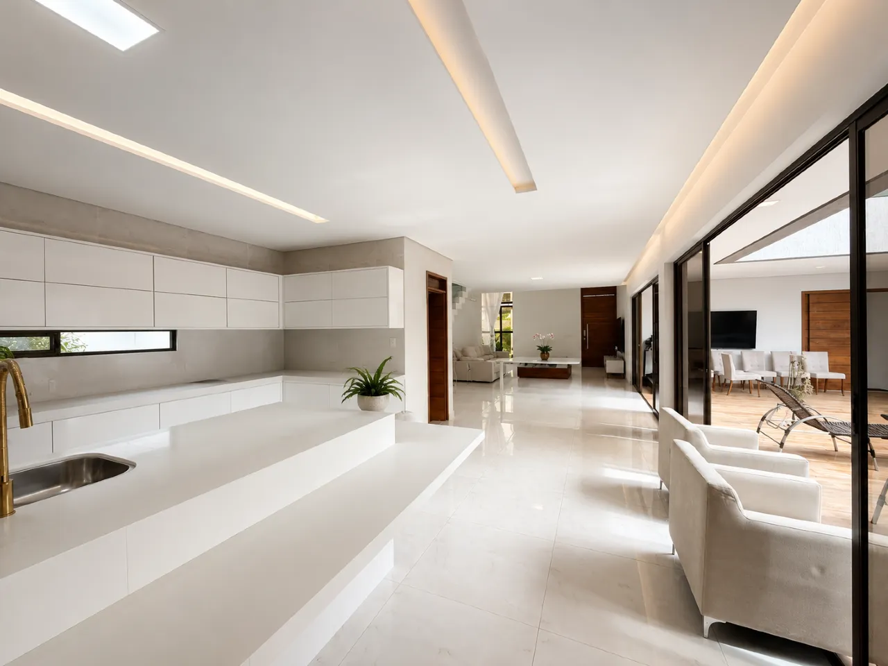 4-bedroom house with 481 m² and gas open kitchen