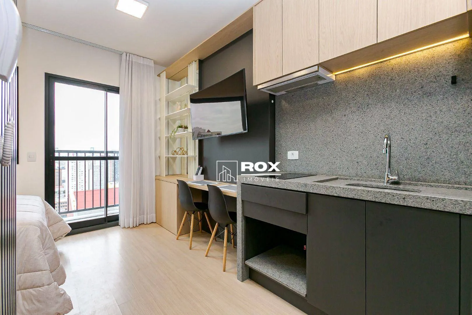 Меблированное студио 31 м² с балконом и собственным BBQ — photo 4