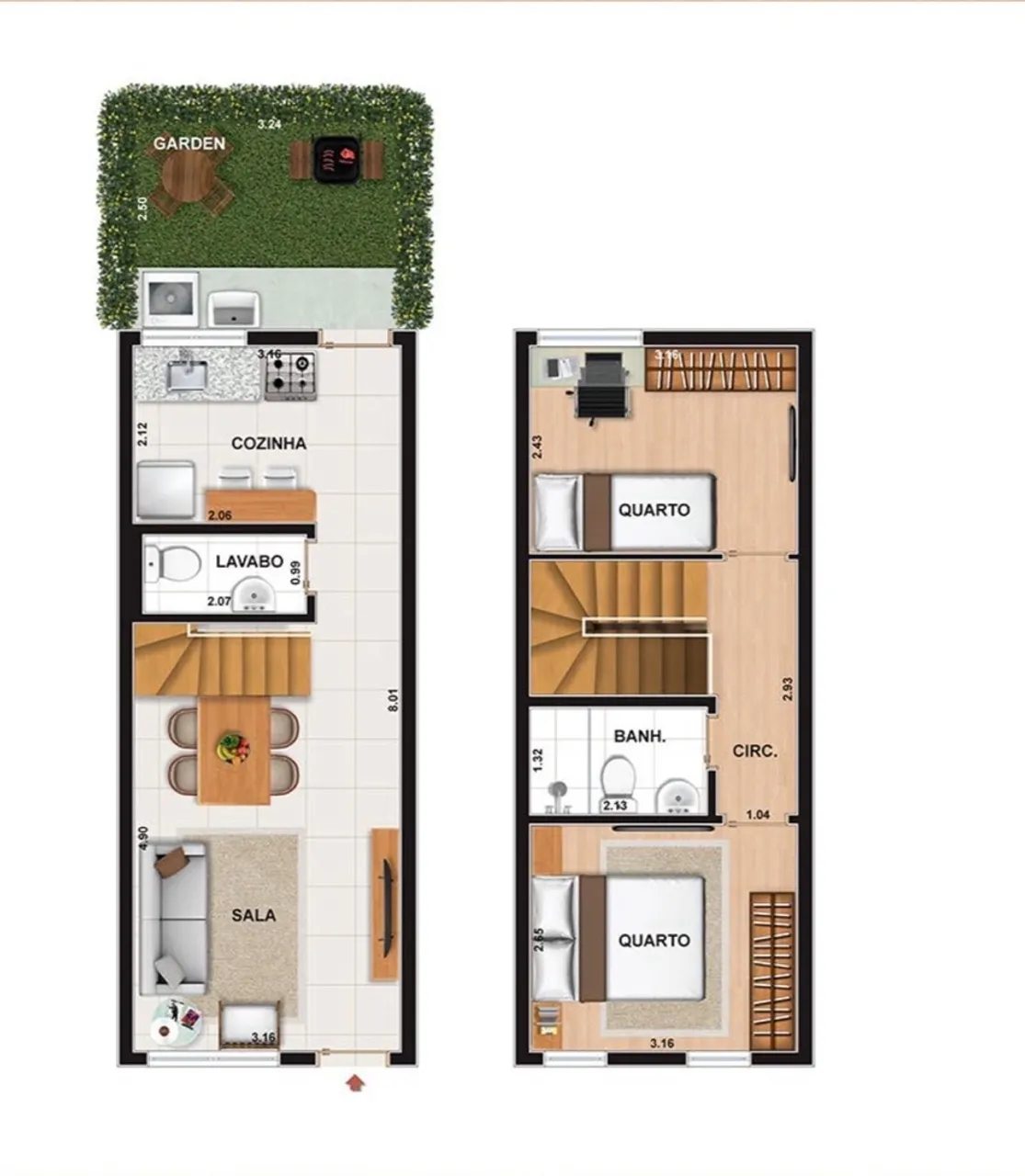 Casa mobiliada, 65 m², com vista para as montanhas — photo 24