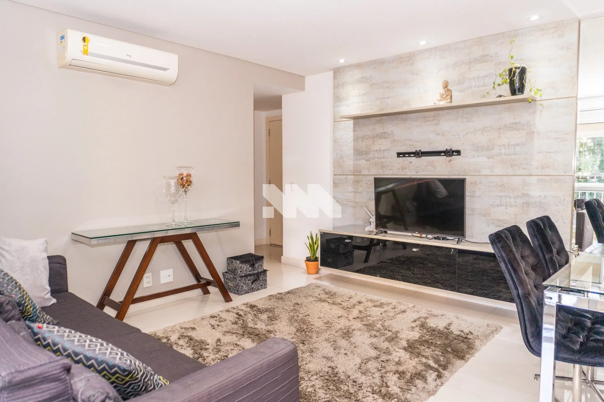 Semi-furnished apartment with 3 bedrooms and balcony grill — photo 30