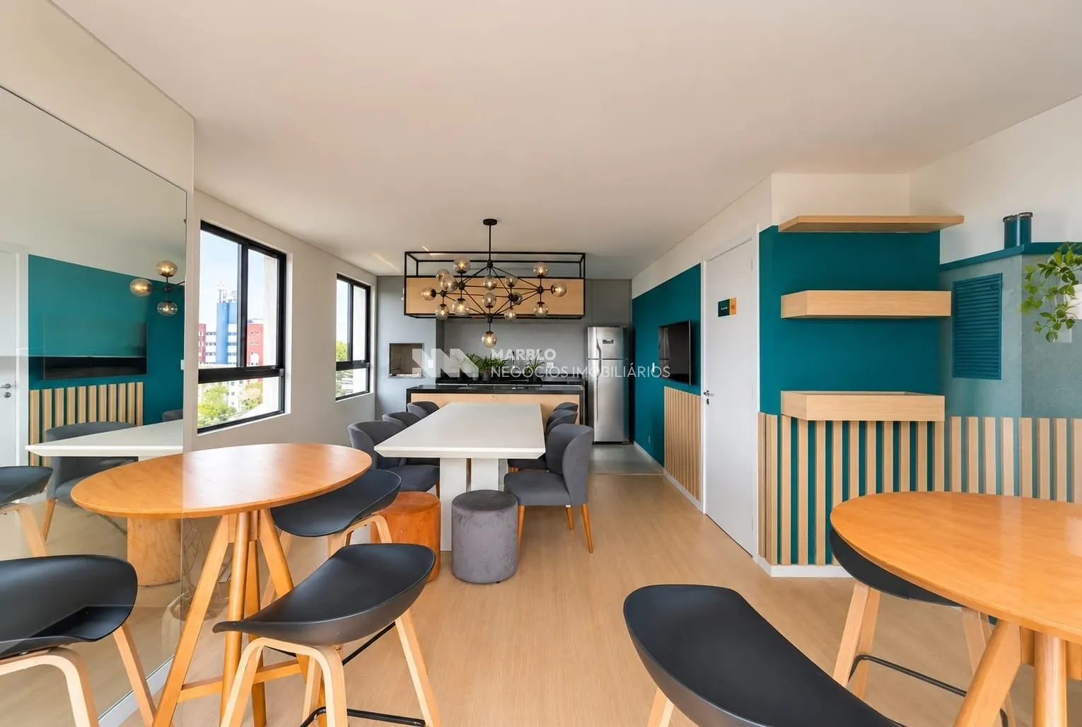 One-bedroom apartment with a washing machine in Curitiba
