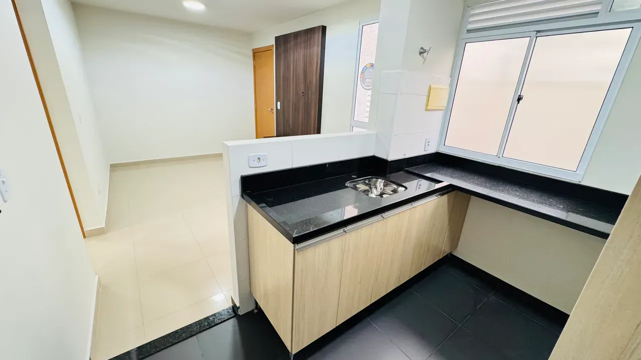 2-bedroom apartment in a building with a gym