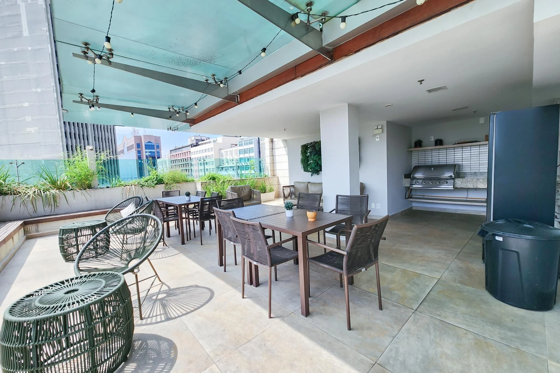 Estudio amueblado con 1 dormitorio y parrilla en la terraza — photo 8