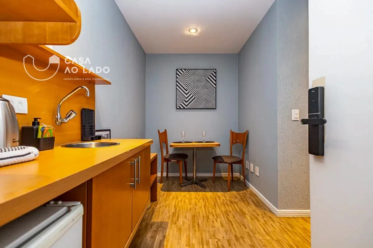 Furnished studio, 25 m², with wood or laminate floors — photo 12