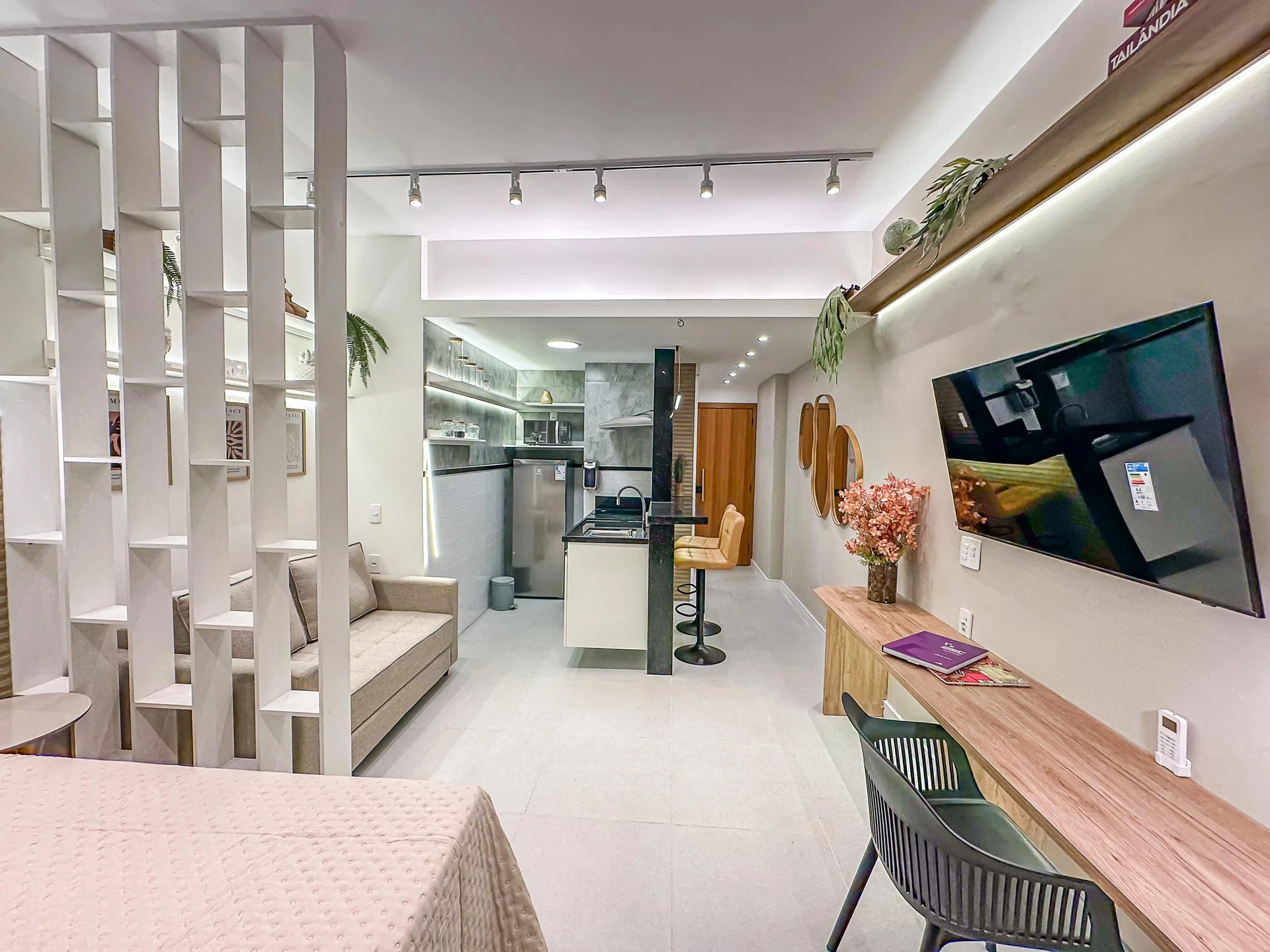 Furnished 1-bedroom apartment with an open-plan kitchen — photo 6