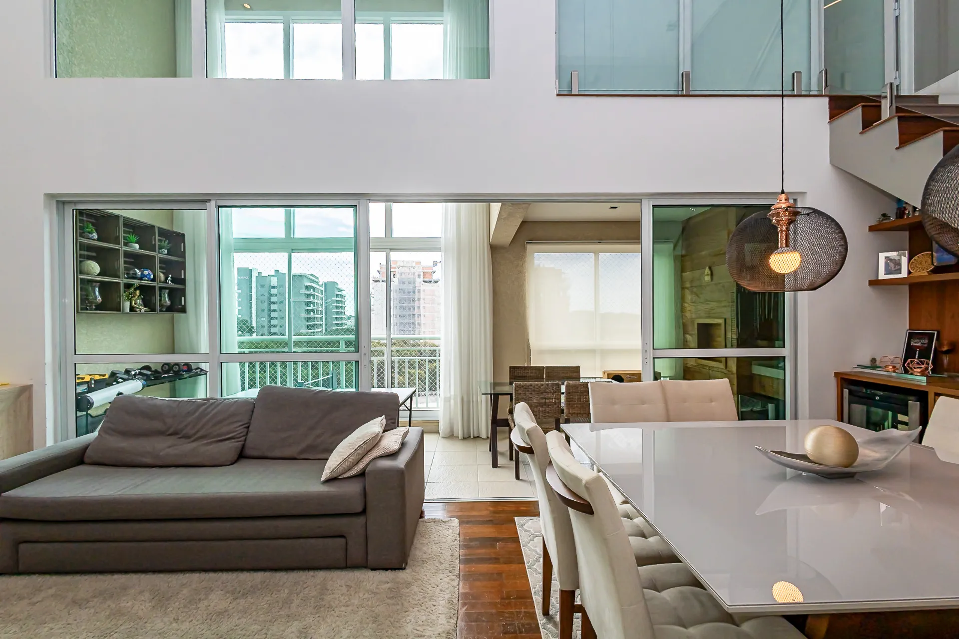 Furnished duplex apartment, 7th floor and 3 parking