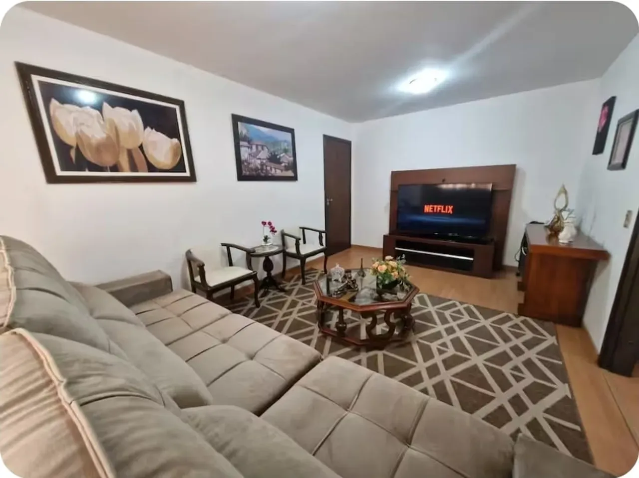 Furnished 120 m² apartment with 3 bedrooms and 2 parking