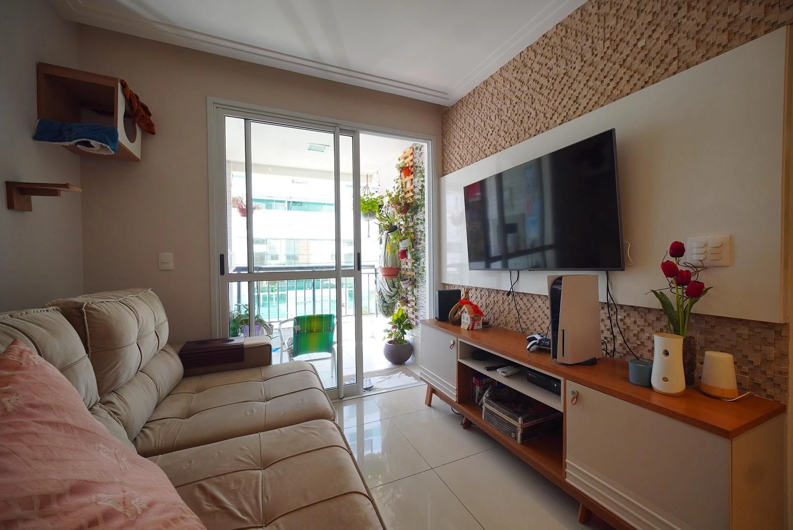 2-bedroom apartment in a building with a sauna