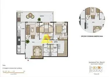 Apartamento de 2 quartos com varanda e 1 vaga — photo 19