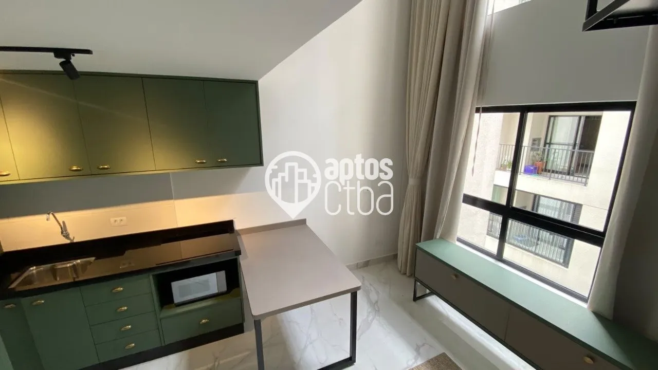 One-bedroom apartment in a building with a gym