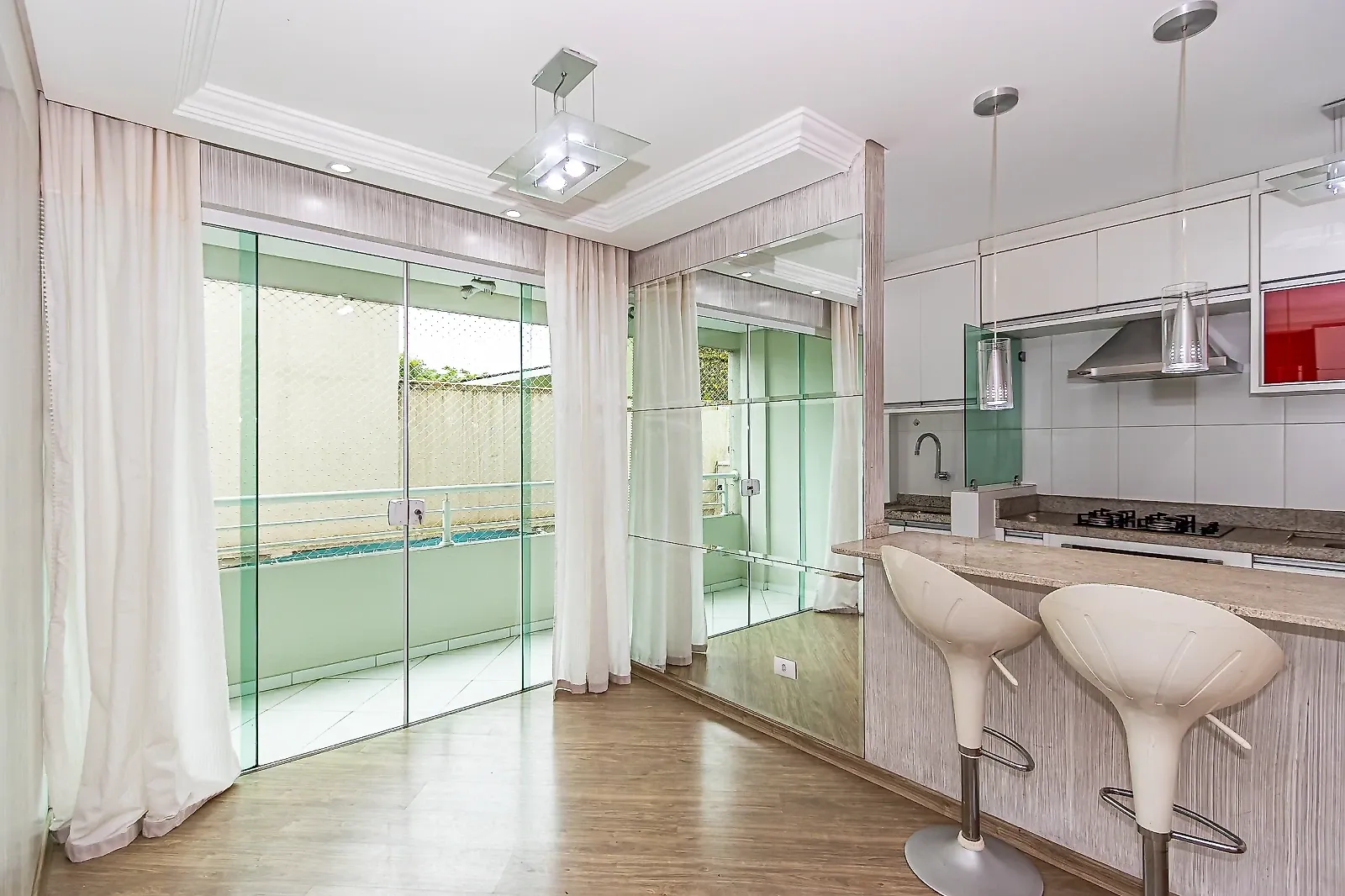 Apartment, 65 m², with a grill on the balcony