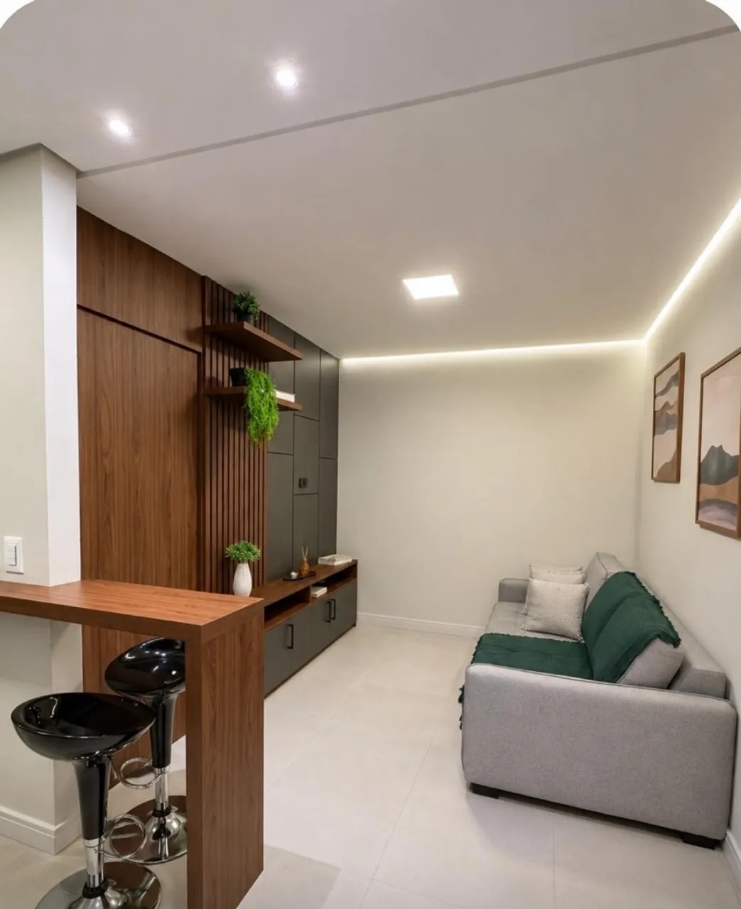 Furnished apartment, 30 m², with a washing machine