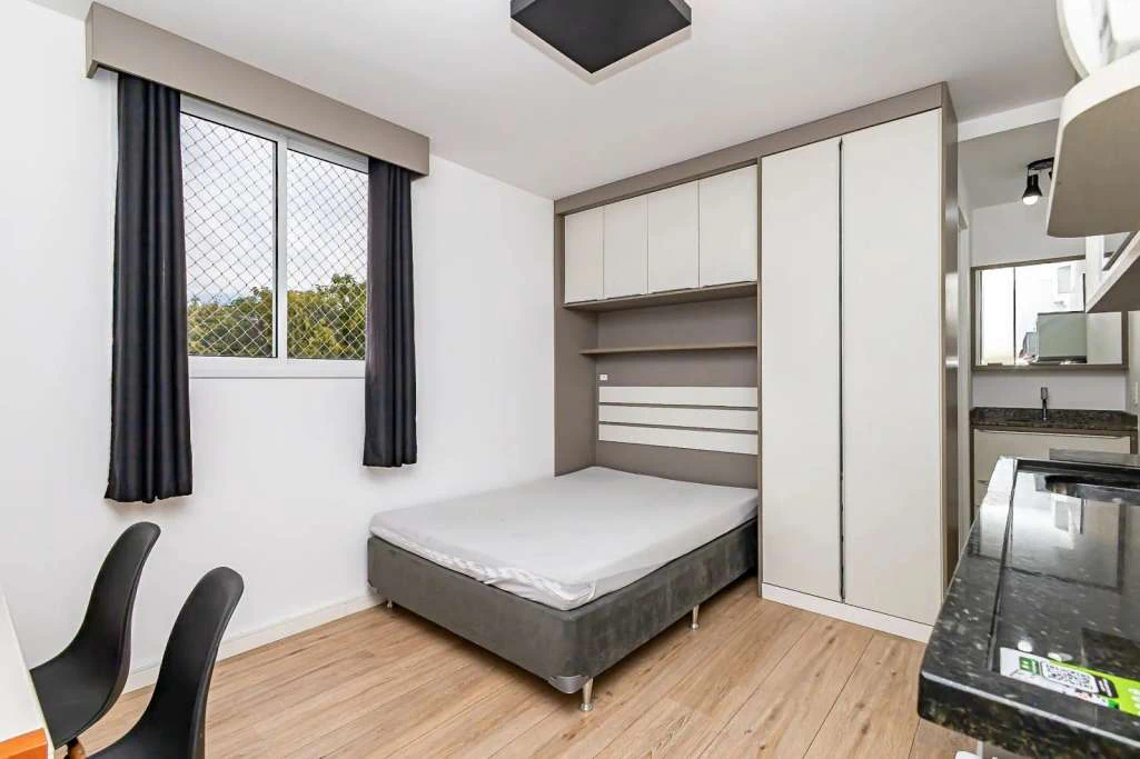 18 m² studio apartment with 1 bedroom and kitchenette