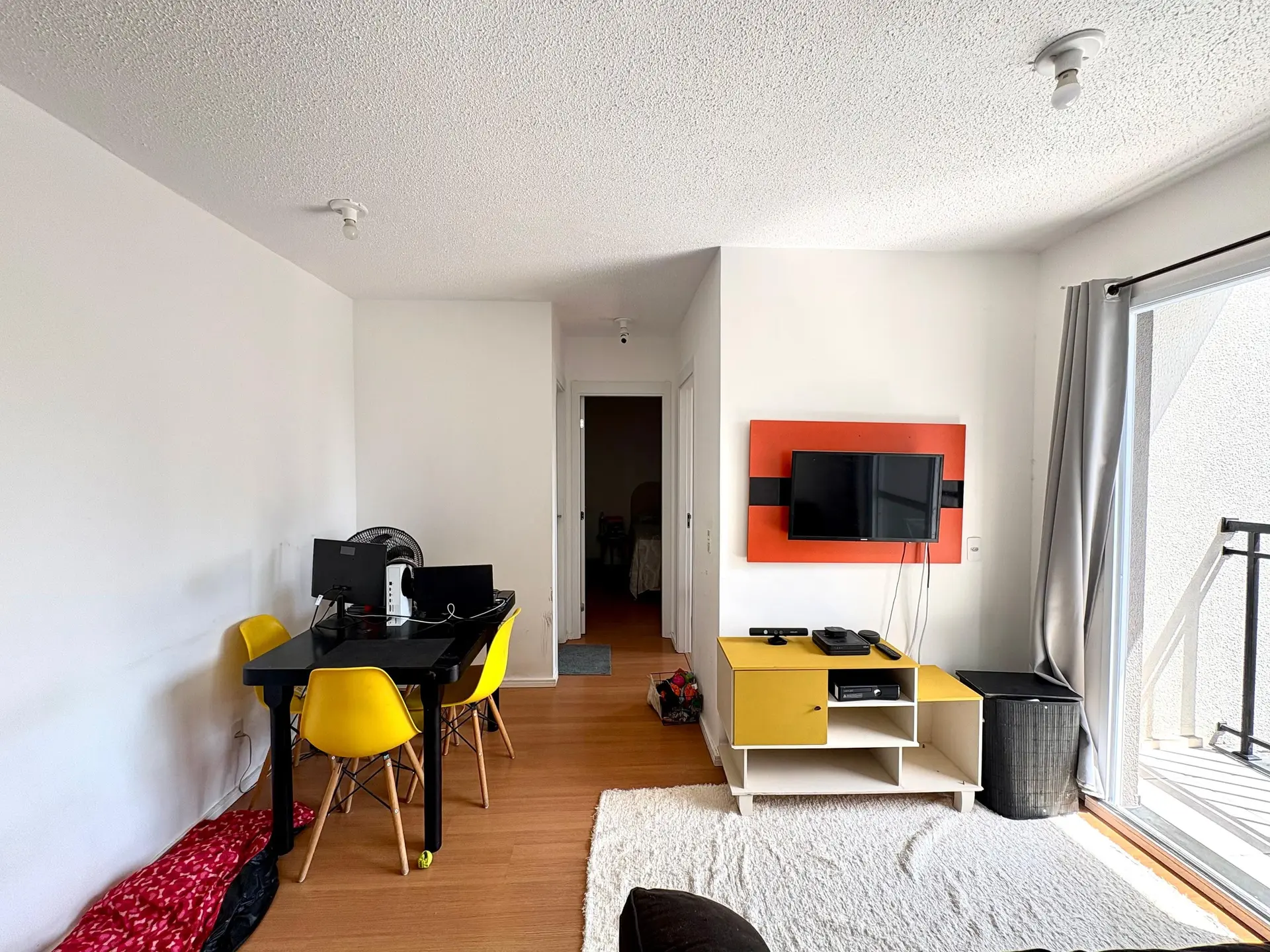 2-bedroom apartment in a building with a gym