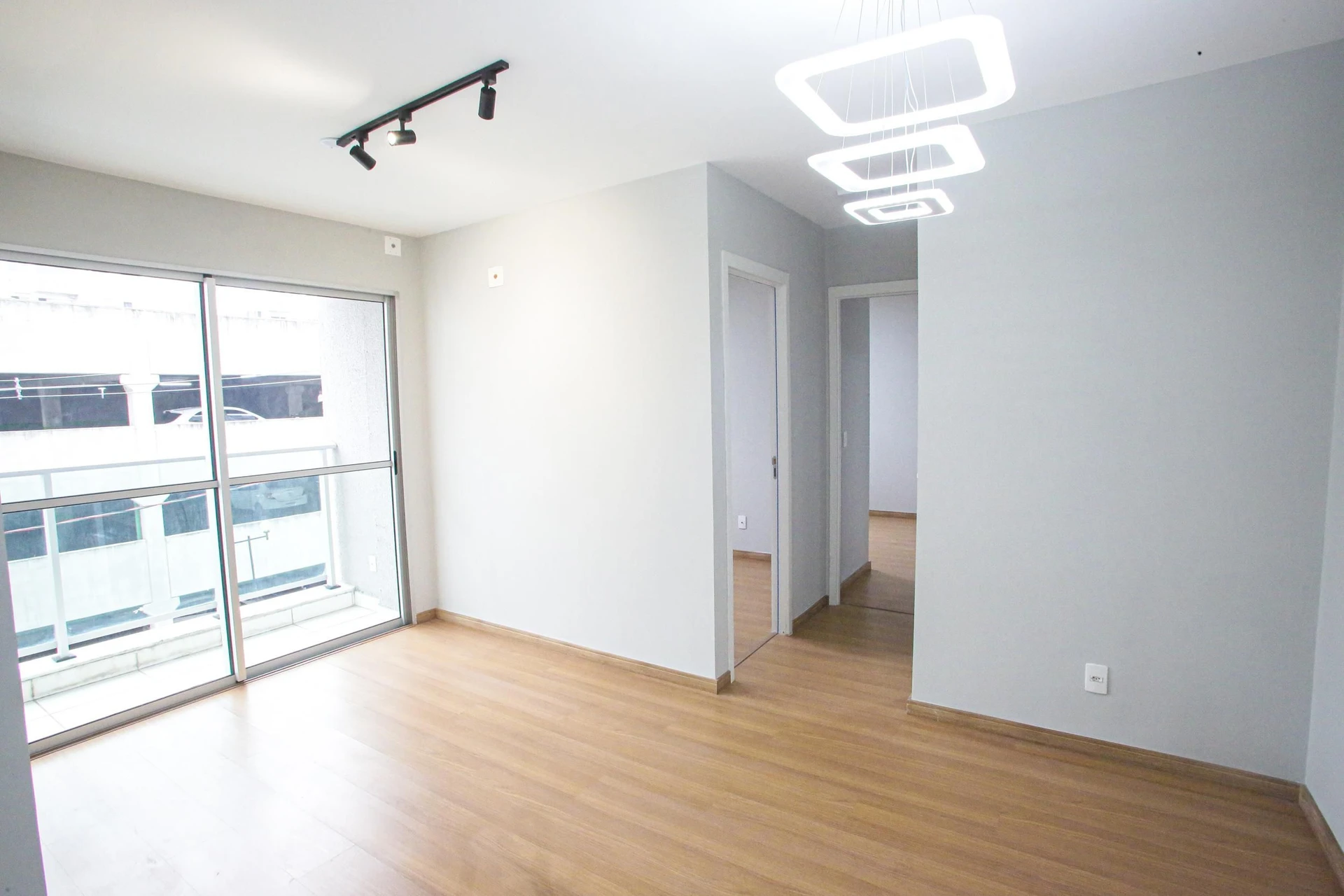 2-bedroom apartment in a building with a gym