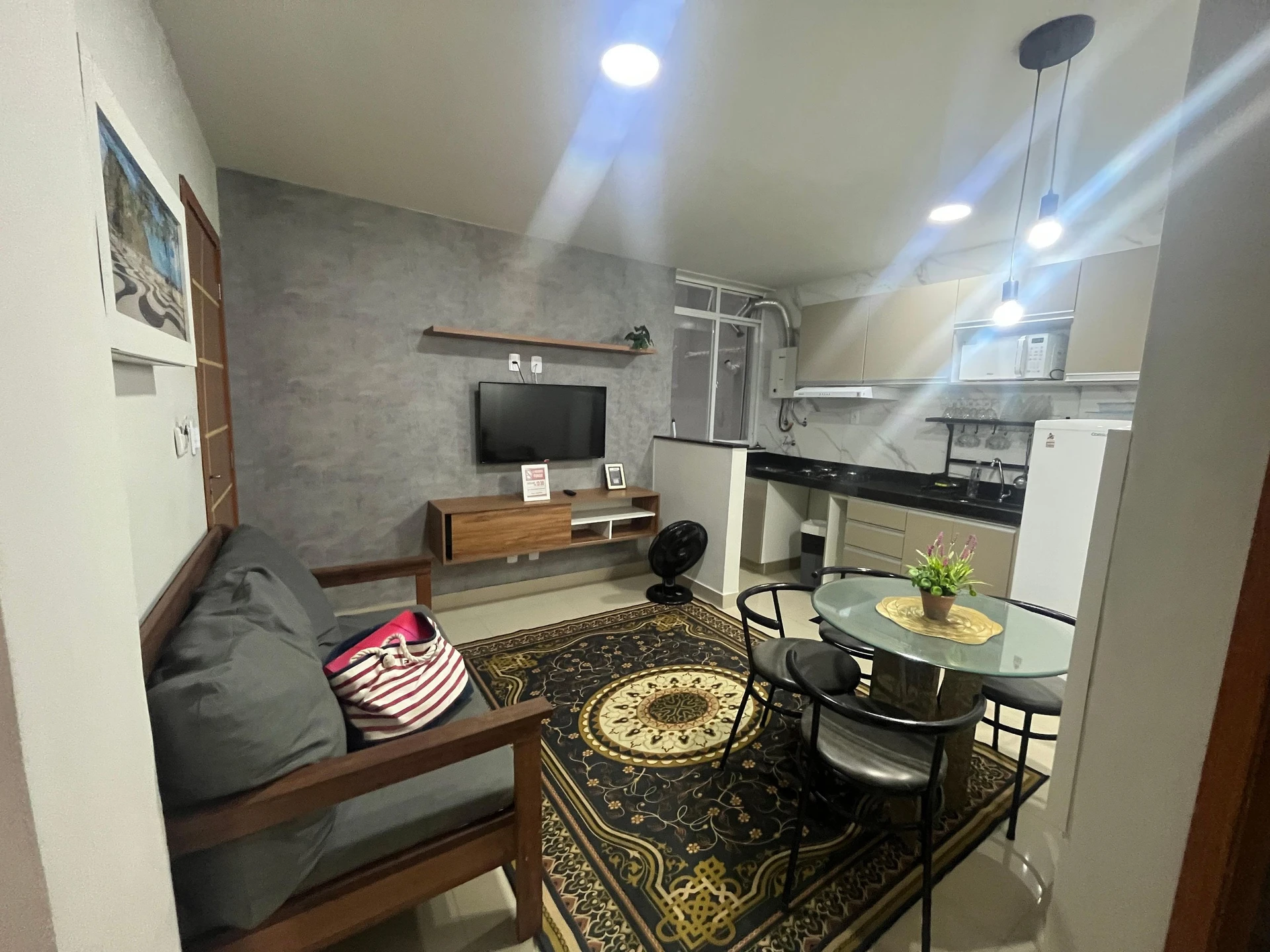 Furnished 2-bedroom apartment with 1 bathroom, no parking
