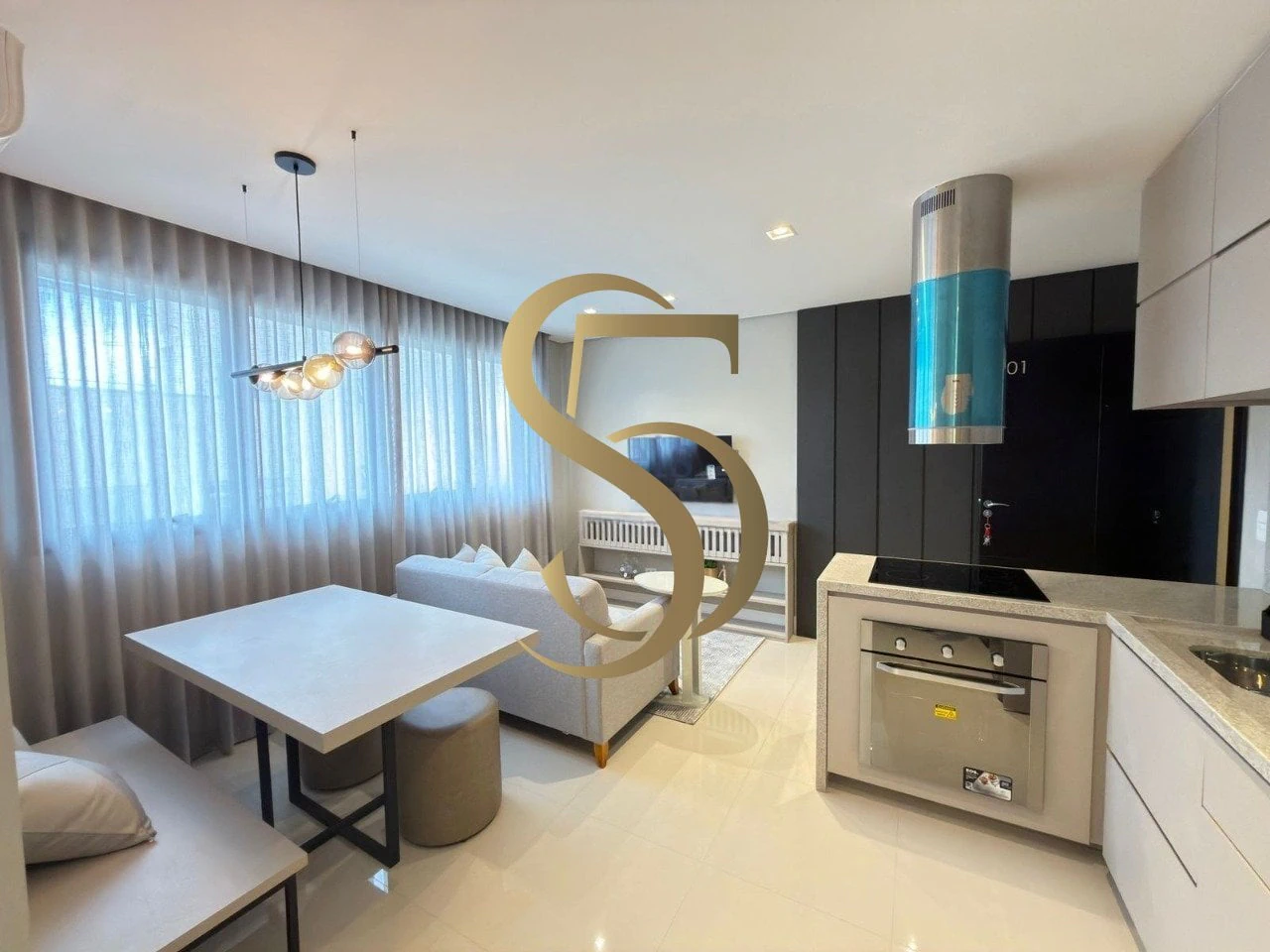 One-bedroom apartment with a washing machine in Curitiba — photo 8