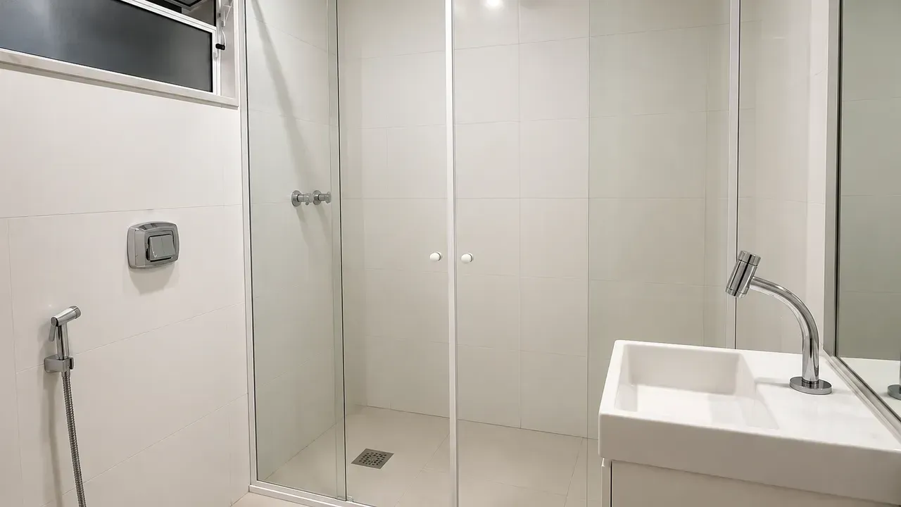 33 m² apartment with 1 bedroom and a glass shower — photo 4