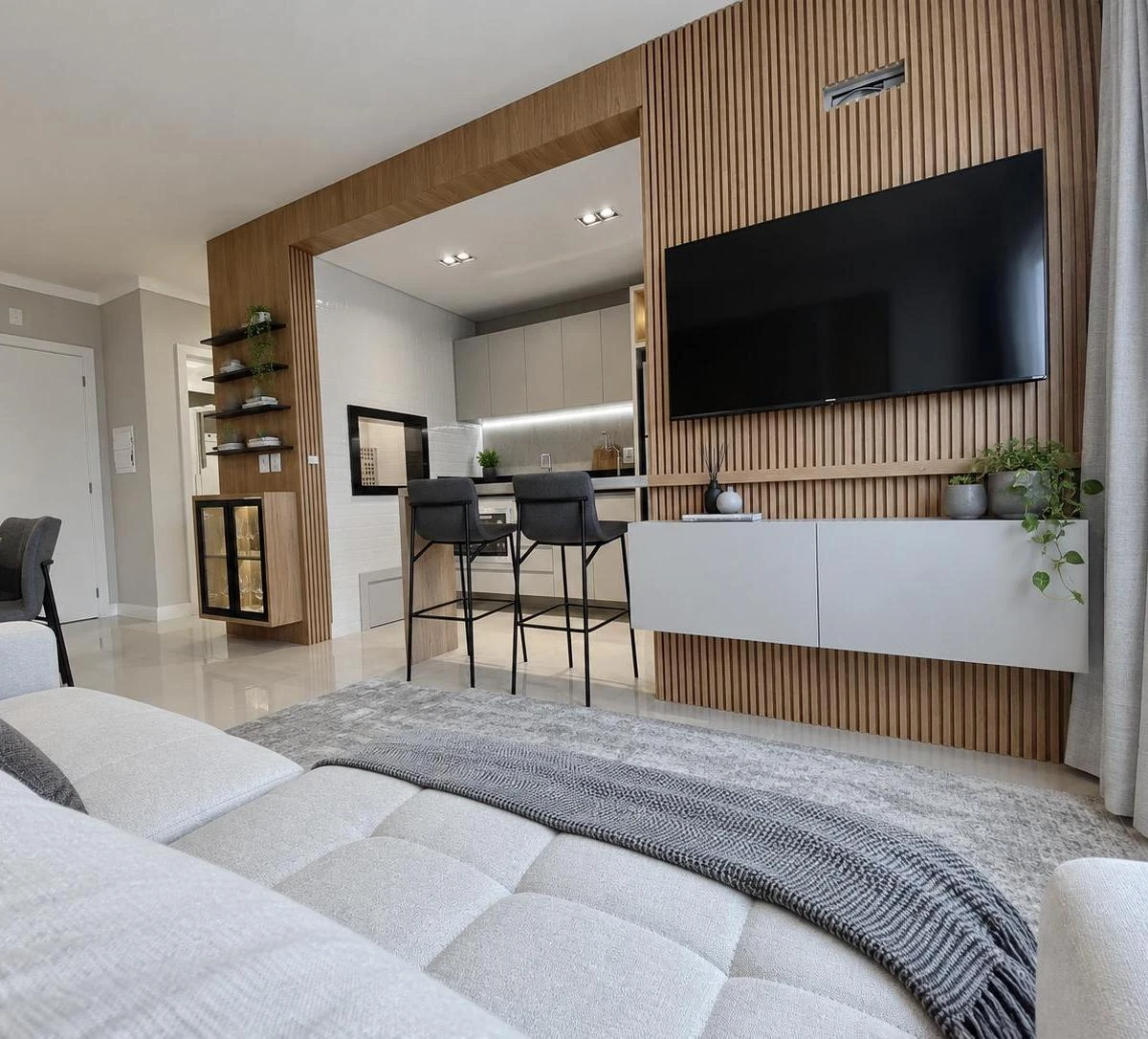 2-bedroom apartment in a building with a gym