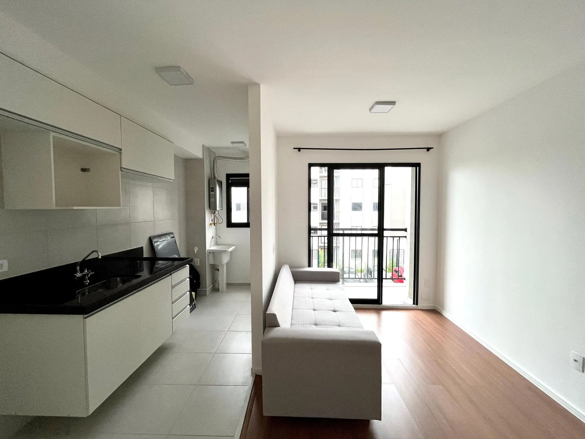 Wood or laminate floors in a 2-bedroom apartment, 45 m² — photo 16