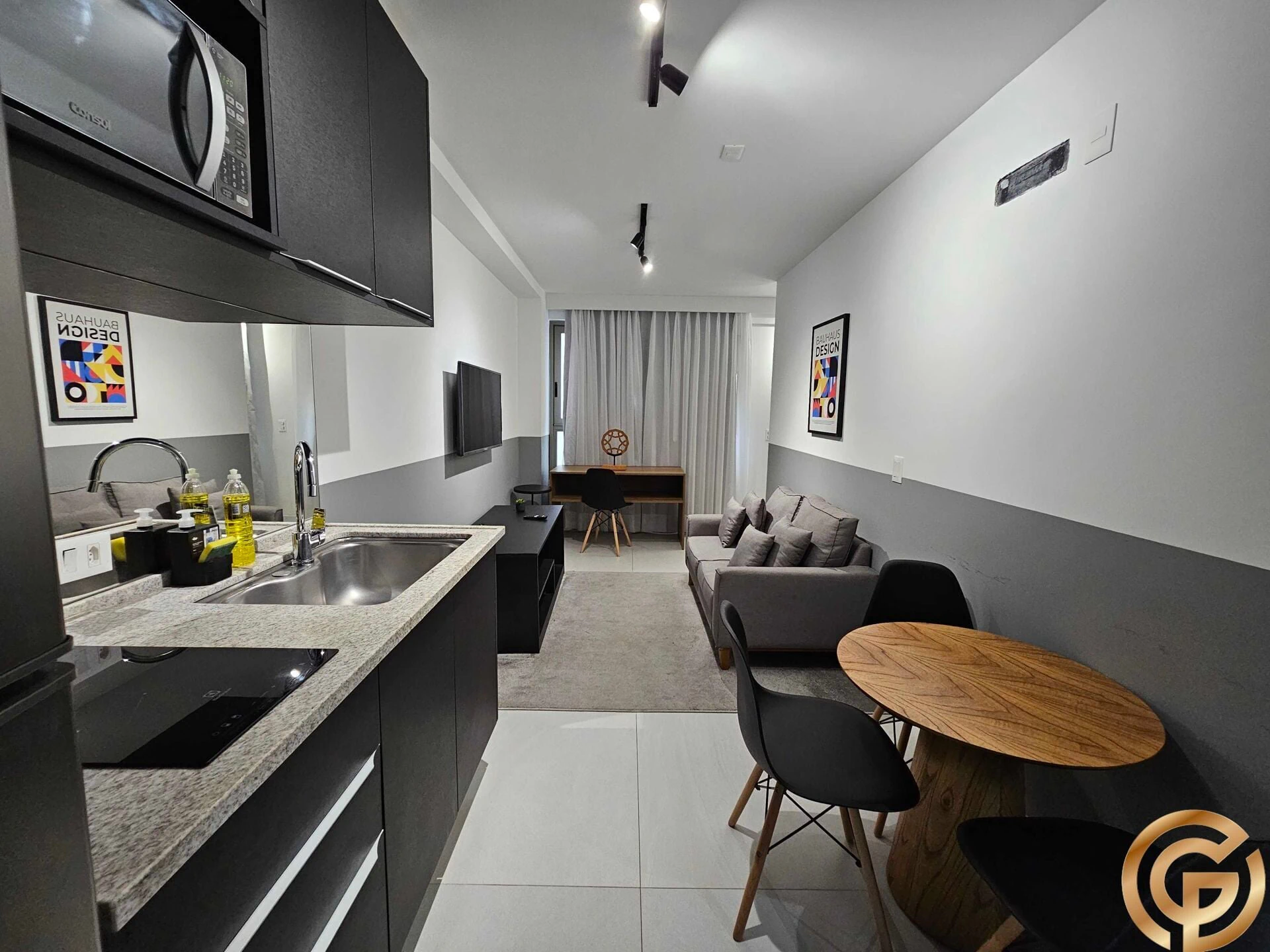 Furnished apartment, 39 m², with a washing machine — photo 8