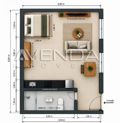 Studio, 27 m² — photo 8