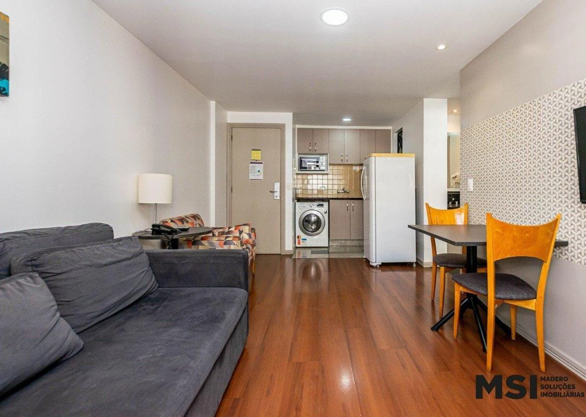 Furnished 1-bedroom apartment with city view