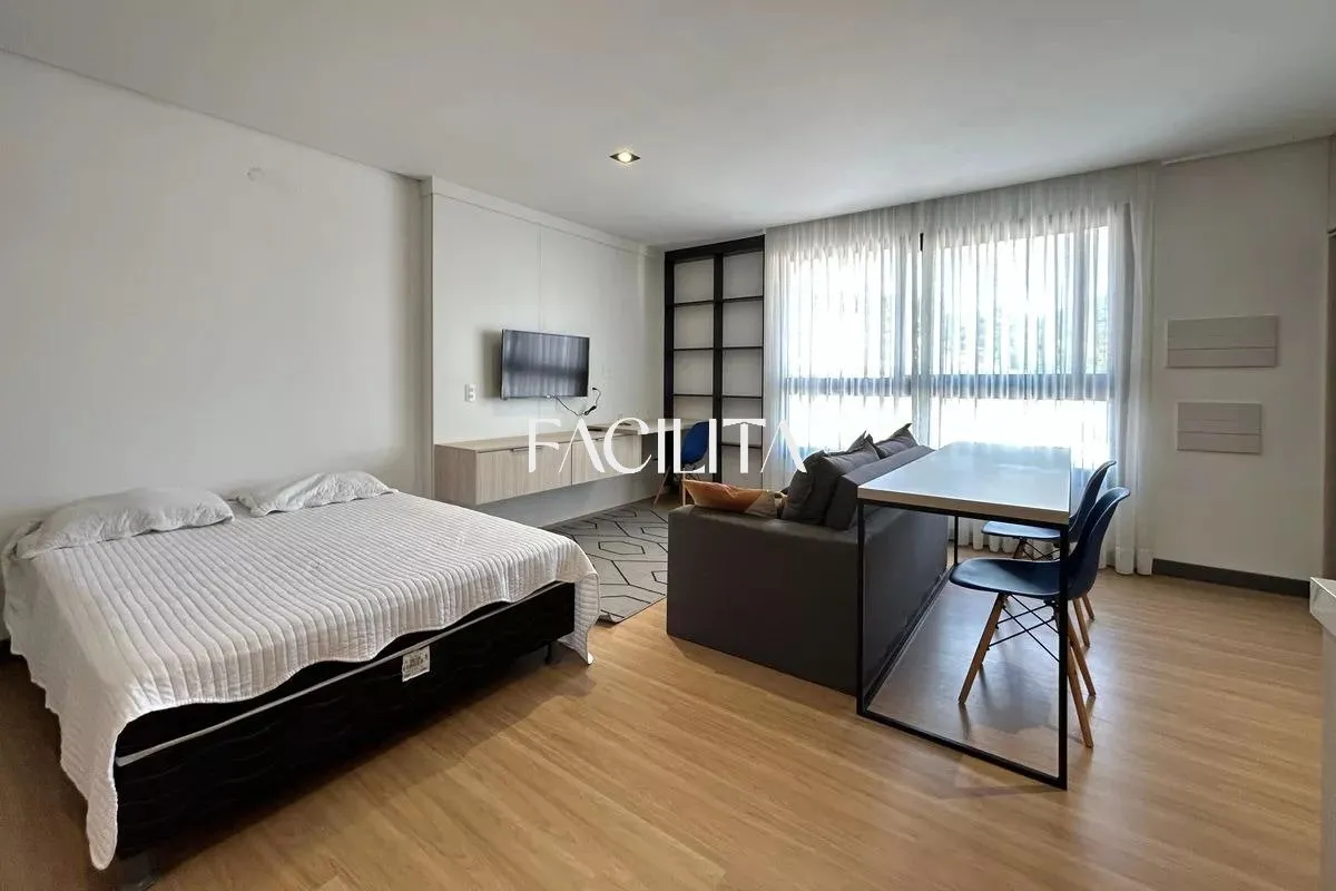 Furnished studio 50 m² with balcony and open-plan kitchen — photo 11