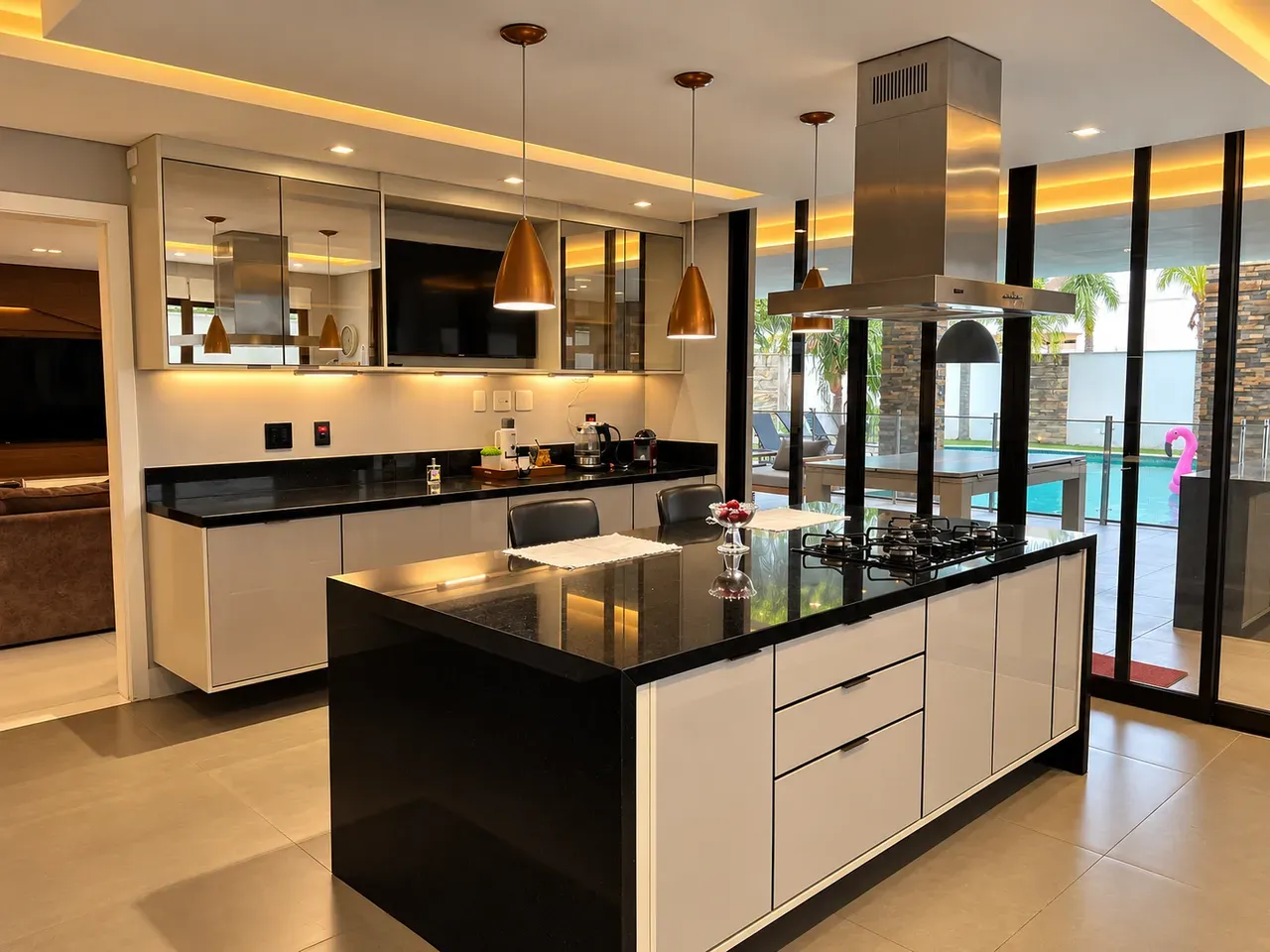 Furnished house, 980 m², with floor-to-ceiling windows — photo 12