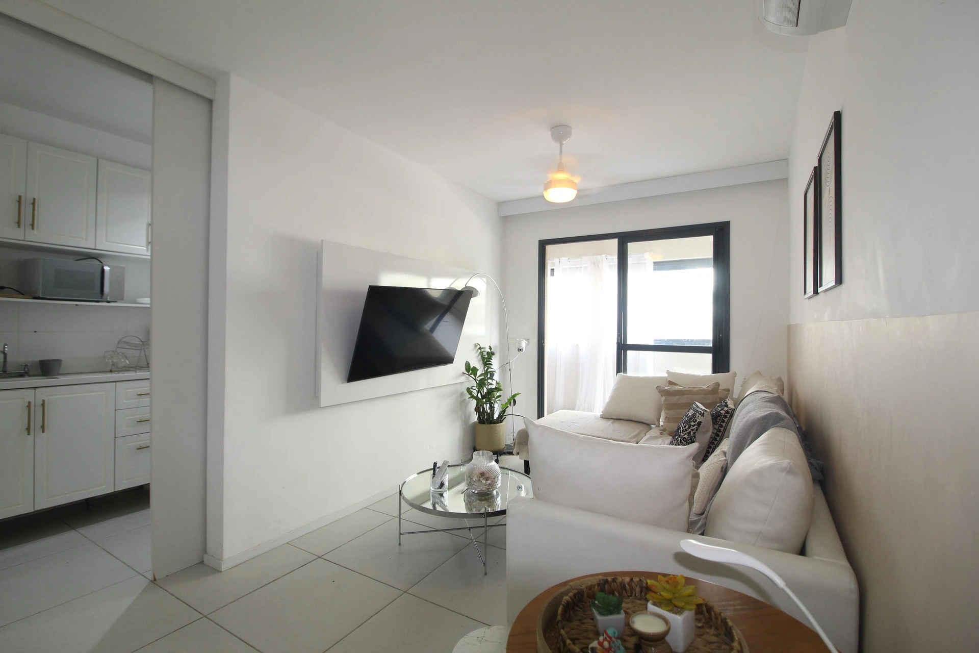 3-bedroom apartment in a building with a sauna