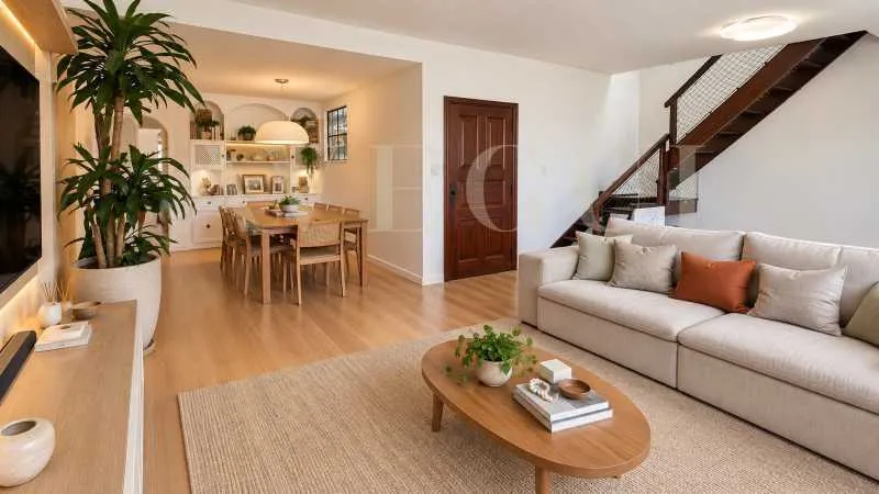Balcony with a grill in a 3-bedroom apartment, 310 m² — photo 23