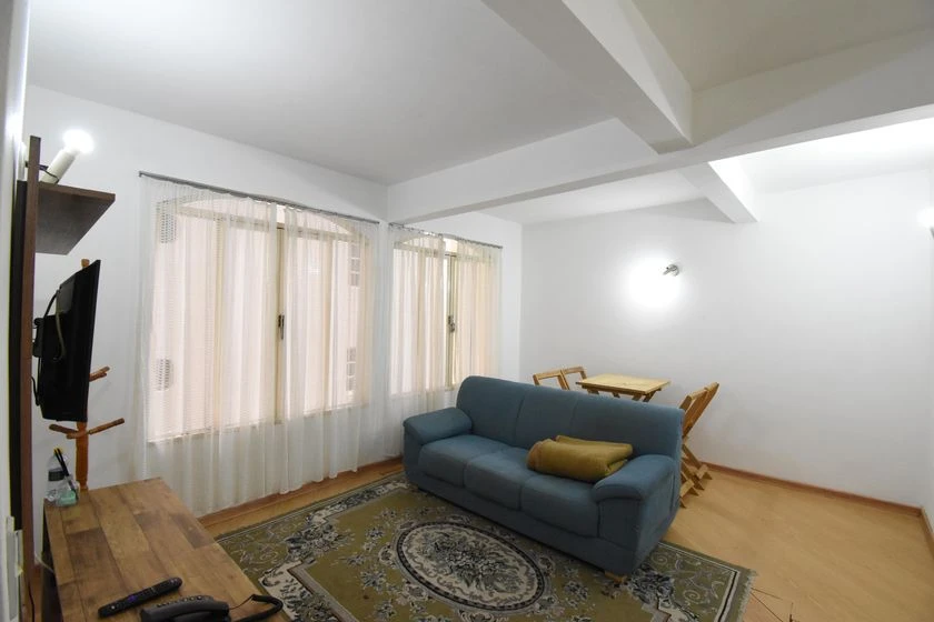 1-bedroom apartment with open-plan kitchen and gas stove — photo 8