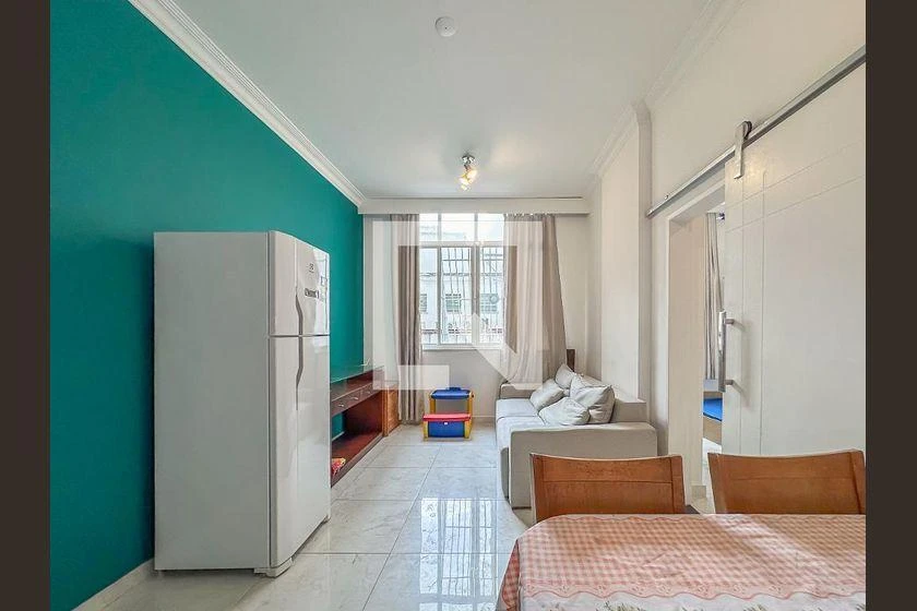 Apartamento mobiliado com 1 quarto e máquina de lavar