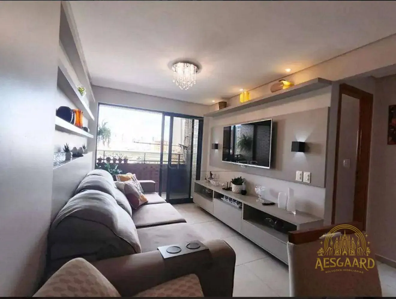 Apartamento mobiliado 59 m² com 2 dormitórios e suíte