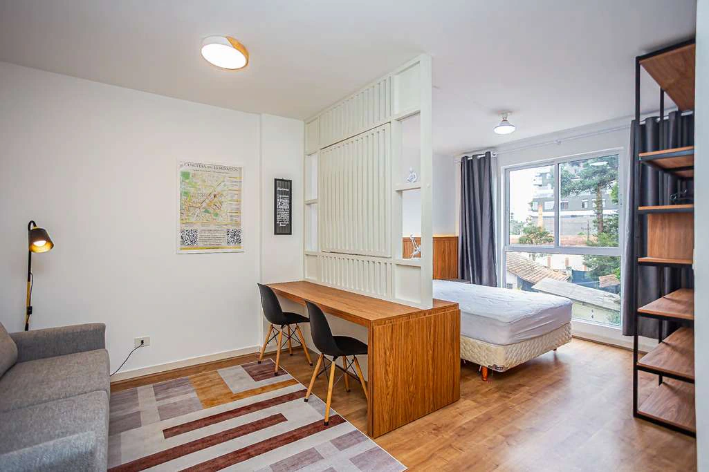 Furnished studio, 36 m², with a washing machine