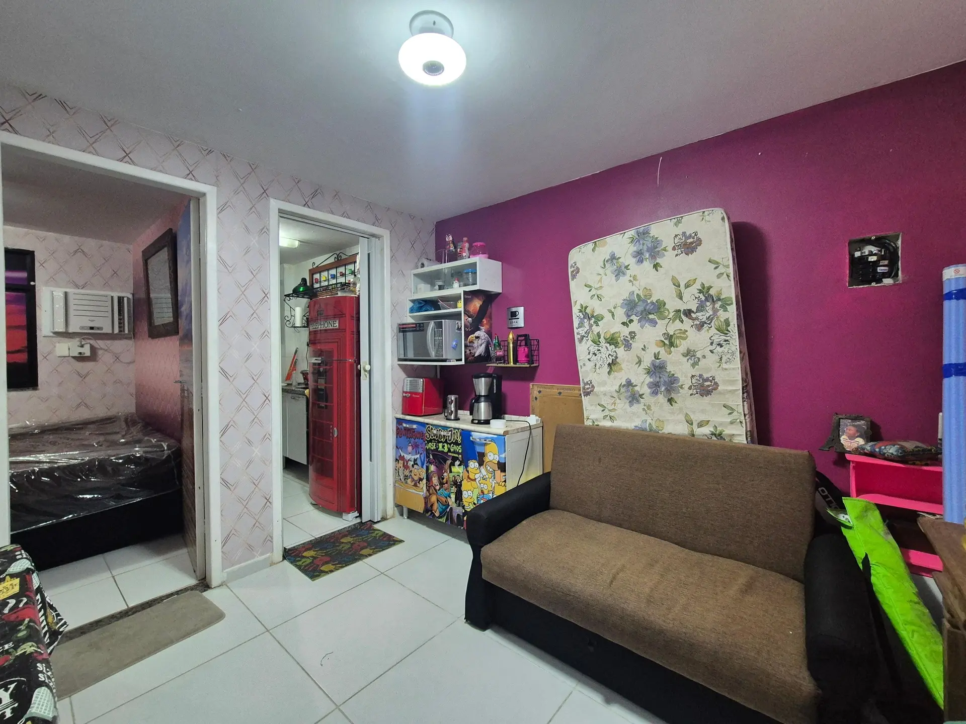 Washing machine in a one-bedroom apartment, 45 m²
