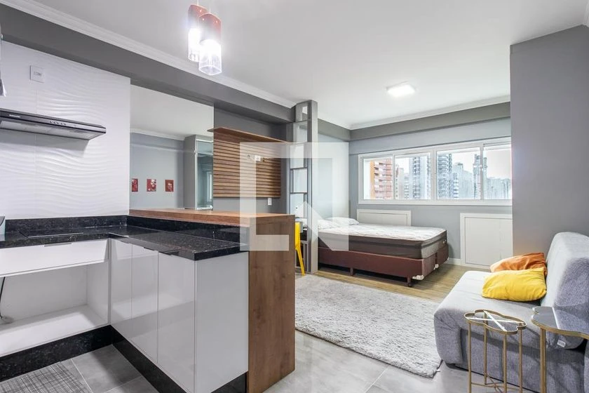 Studio mobiliado com cozinha aberta e 1 quarto — photo 2
