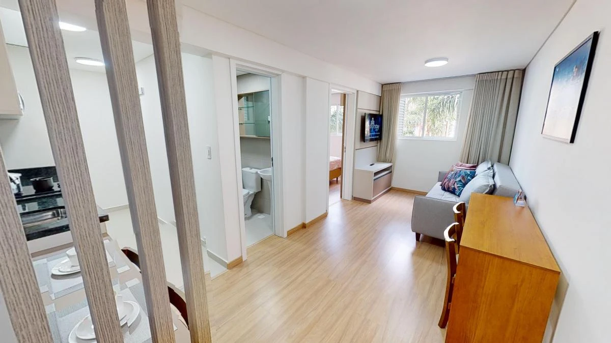 One-bedroom apartment with a washing machine in Curitiba — photo 8