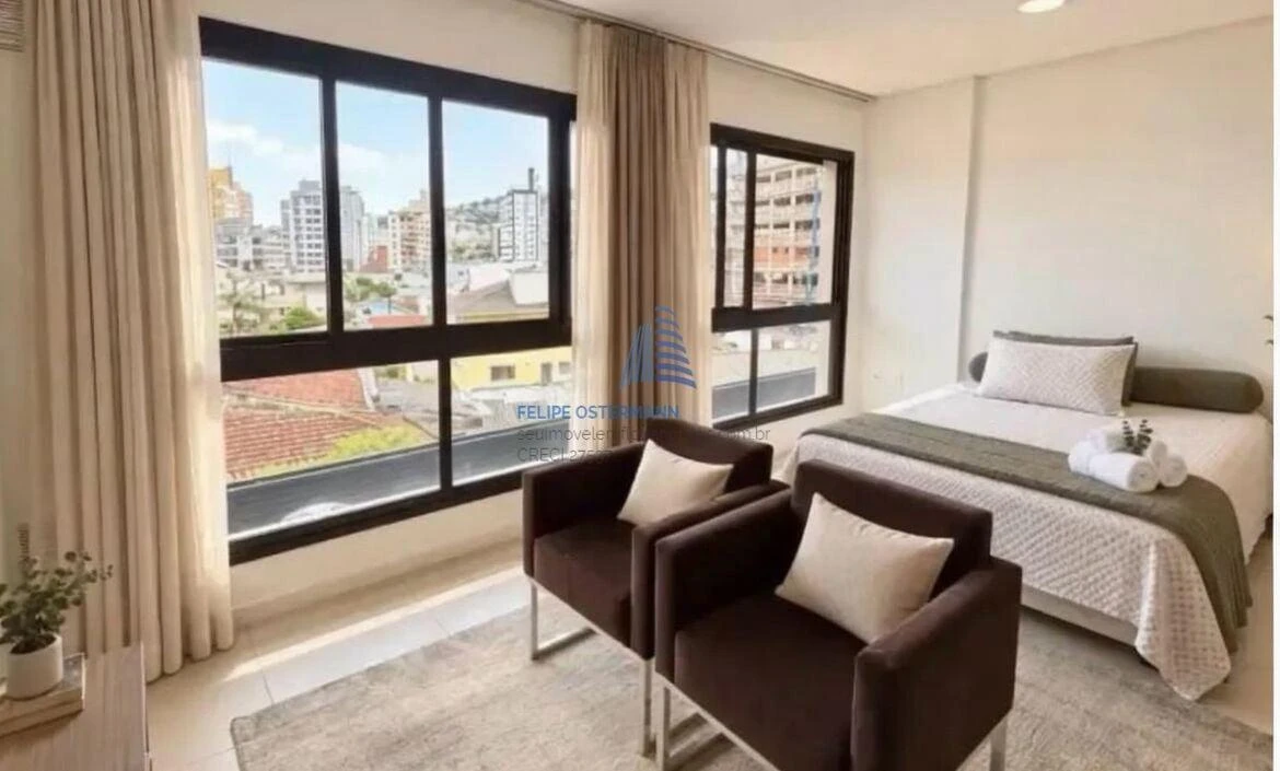 Furnished studio, 38 m², with floor-to-ceiling windows — photo 2