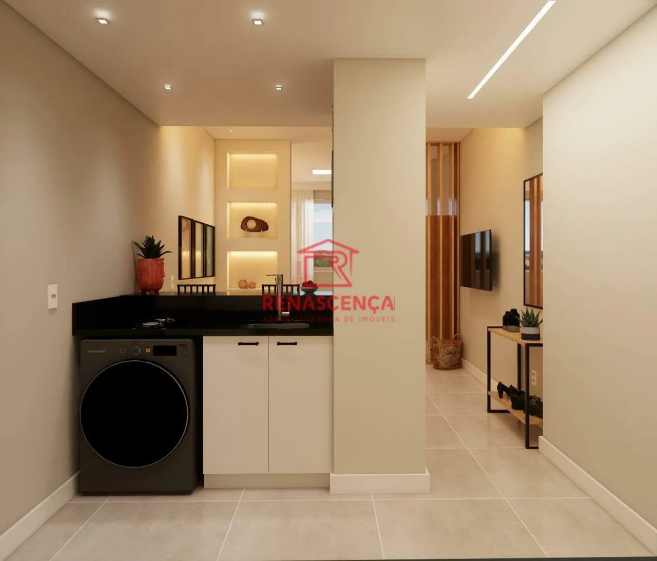 Furnished 1-bedroom apartment with open-plan kitchen — photo 7