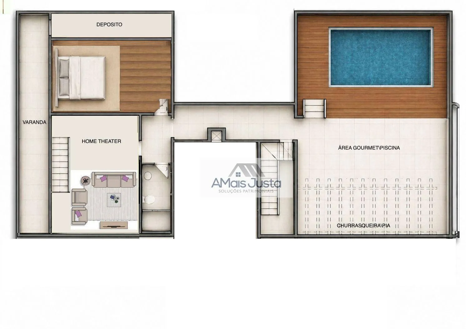 4-bedroom apartment in a building with a pool — photo 65