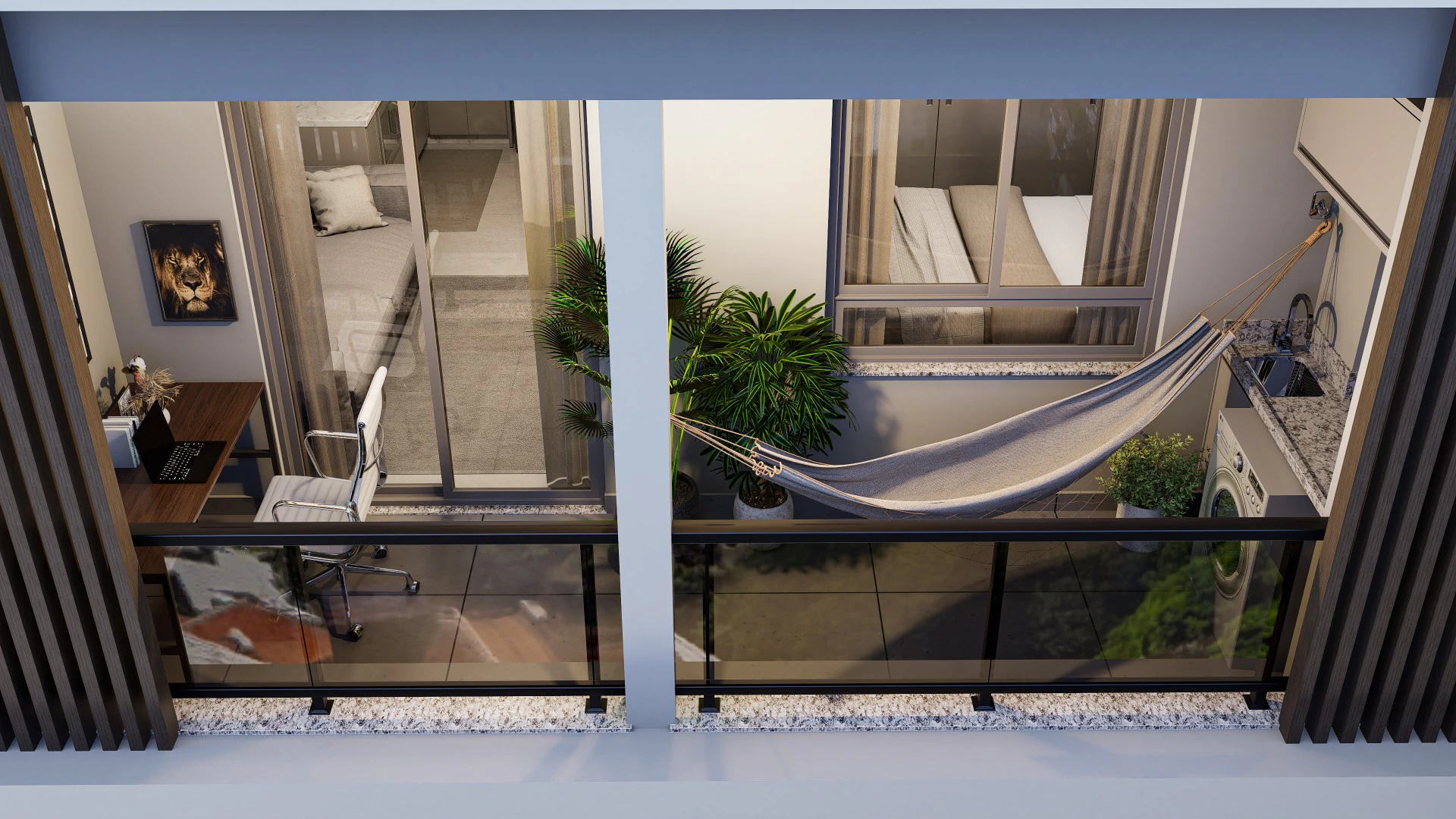 Apartamento mobiliado com 1 quarto e sacada envidraçada — photo 20