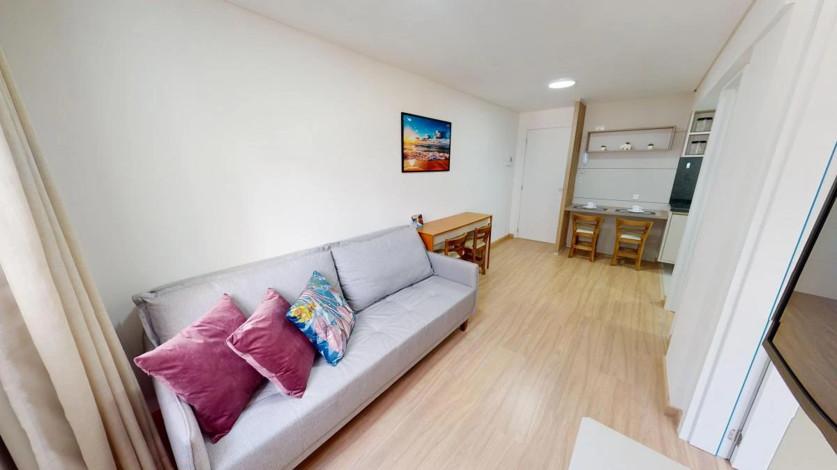 One-bedroom apartment with a washing machine in Curitiba — photo 13