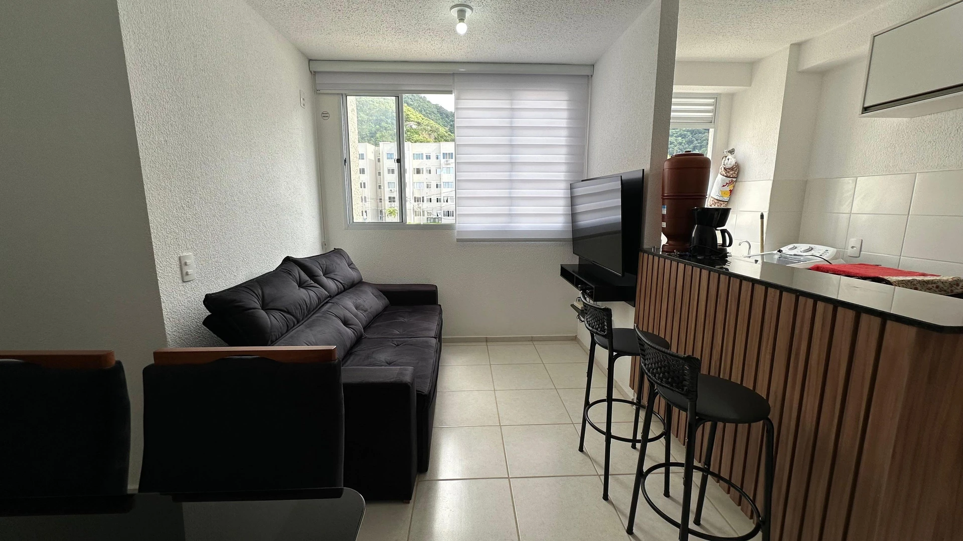 Furnished 1-bedroom apartment with 2 bathrooms