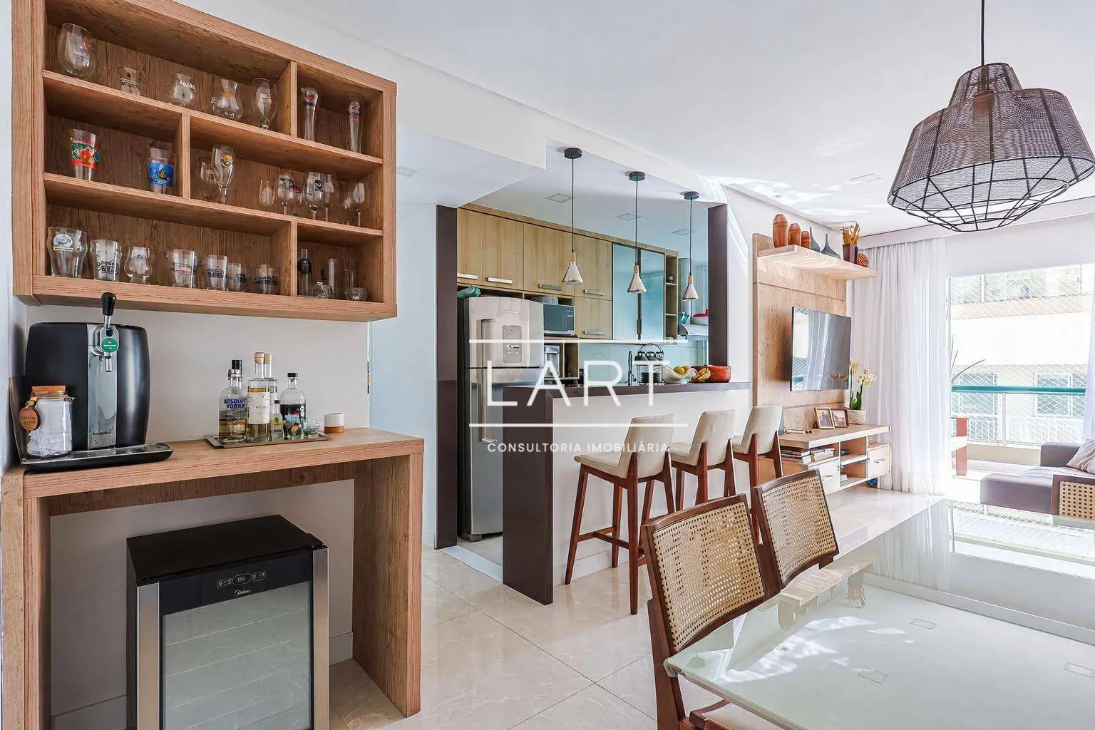 Furnished apartment, 78 m², with a washing machine