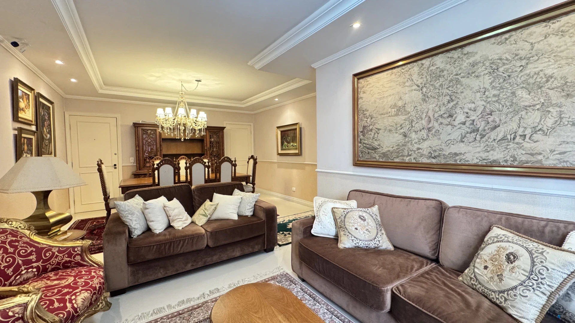 Furnished 170 m² apartment with 3 bedrooms and 1 suite